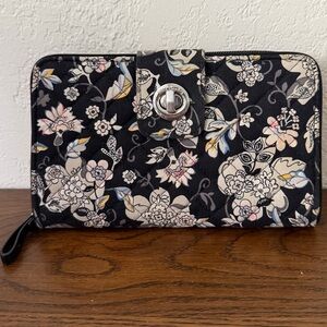 Vera Bradley Turnlock Wallet in Floral Paisley